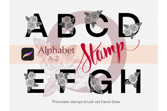 Alphabet Stamps Brush Procreate: Hand-Drawn Charm