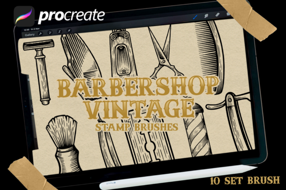 Barber Shop Brush: Digital Design Essentials