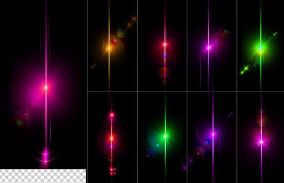 Elevating Digital Imagery with the Lens Flares Realistic Light Glowing Set
