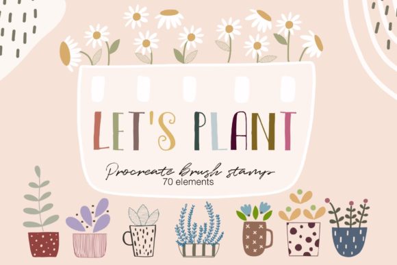 Evaluating the Procreate Brush Stamp Let’s Plant 70 Element Set for Digital Designers