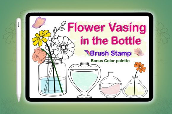 Flower Vasing in the Bottle Brush Stamps: A Practical Guide for Procreate Creators