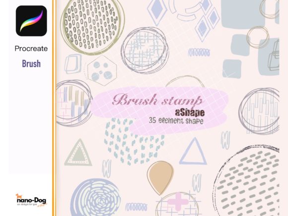 Procreate 35 Shape Element Brush Stamp