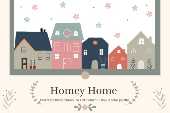 Procreate Brush Stamp 74 28 Homey Home