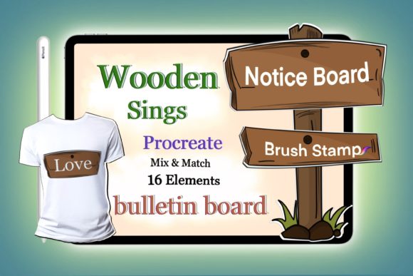 Procreate Wooden Sings Brush Stamps: Elevating Digital Design with Organic Textures