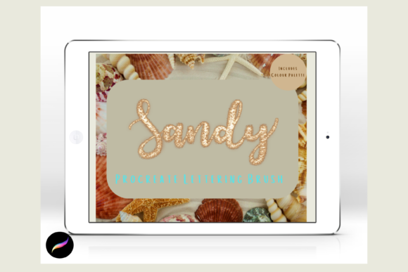 Sandy Procreate Lettering Brush Swatch
