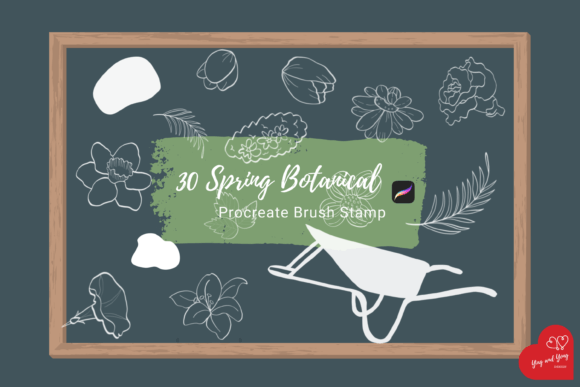 Spring Botanical Stamps for Procreate