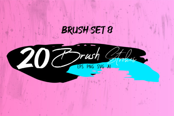 Unleashing Raw Creativity with Abstract Grunge Brush, Ink Brush Set 8