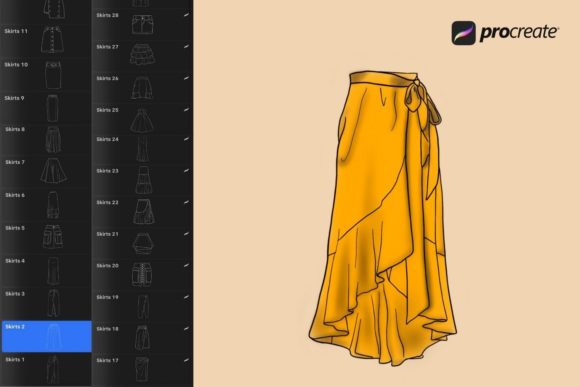 Unlocking Digital Fashion Design: A Guide to Skirts Procreate Stamps for iPad Artists